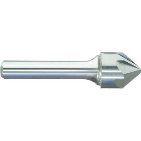 Morse Countersink, Chatterless, Series 5754, 18 Body Dia, 112 Overall Length, 18 Shank Dia, 6 Flut 56098